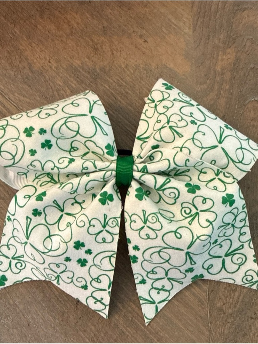 Green Shamrock Hair Bow for Kids